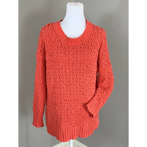 Seven 7 Chenille Chunky Loose Weave Spring Summer Sweater Rustic Luxury Coastal - Picture 5 of 11